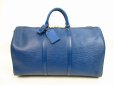 Photo1: LOUIS VUITTON Epi Leather Blue Duffle&Gym Bag Hand Bag Keepall 50 #4532 (1)