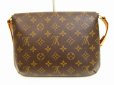 Photo2: LOUIS VUITTON Monogram Leather Brown Shoulder Bag Musette Tango Short #4533 (2)