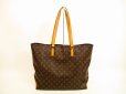 Photo2: LOUIS VUITTON Monogram Leather Brown Tote&Shoppers Bag Cabas Alto #4542 (2)