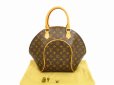 Photo1: LOUIS VUITTON Monogram Leather Brown Hand Bag Purse Ellipse MM #4549 (1)