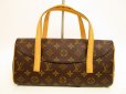 Photo1: LOUIS VUITTON Monogram Leather Brown Hand Bag Purse Sonatine #4558 (1)