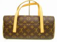 Photo2: LOUIS VUITTON Monogram Leather Brown Hand Bag Purse Sonatine #4558 (2)