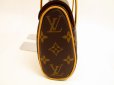 Photo4: LOUIS VUITTON Monogram Leather Brown Hand Bag Purse Sonatine #4558