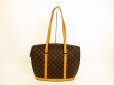 Photo2: LOUIS VUITTON Monogram Leather Brown Tote&Shoppers Bag Babylone #4563 (2)