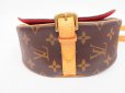 Photo5: LOUIS VUITTON Monogram Leather Brown Cross-body Bag Tambourine #4574