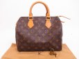 Photo1: LOUIS VUITTON Monogram Leather Brown Hand Bag Purse Speedy25 #4575 (1)