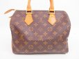 Photo2: LOUIS VUITTON Monogram Leather Brown Hand Bag Purse Speedy25 #4575 (2)