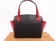 Photo1: LOUIS VUITTON Epi Leather Black & Red Hand Bag Purse Varenne #4577 (1)