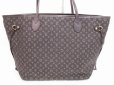 Photo2: LOUIS VUITTON Monogram Canvas Idylle Dark Brown Tote Bag Neverfull MM #4578 (2)