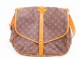 Photo2: LOUIS VUITTON Monogram Leather Brown Cross-body Bag Saumur 35 #4579 (2)