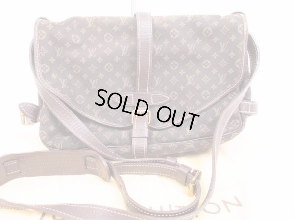 Photo1: LOUIS VUITTON Mini Lin Canvas Brown Messenger&Crossbody Bag Saumur MM #4581