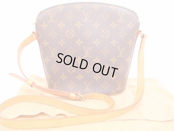 Photo1: LOUIS VUITTON Monogram Leather Brown Messenger&Cross-body Bag Drouot #4582