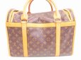 Photo2: LOUIS VUITTON Monogram Leather Brown Dog Carrier Hand Bag Sac Chien 40 #4584 (2)