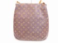 Photo2: LOUIS VUITTON Monogram Leatger Brown Messenger&Cross-body Bag Musette #4585 (2)