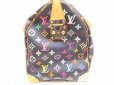 Photo4: LOUIS VUITTON Multi-color Leather Black Duffle&Gym Bag Keepall 45 #4588