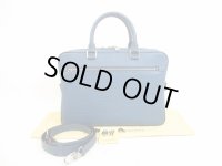 LOUIS VUITTON Epi Leather Blue Porte Documents Business Briefcase #4594