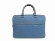 Photo2: LOUIS VUITTON Epi Leather Blue Porte Documents Business Briefcase #4594 (2)