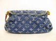 Photo2: LOUIS VUITTON Monogram Denim Blue Shoulder Bag Pouch Mini Pleaty #4599 (2)