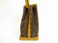 Photo3: LOUIS VUITTON Monogram Leather Brown Shoulder Bag Purse Noe #4610