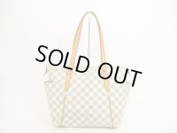 LOUIS VUITTON Azur Leather White Tote&Shoppers Bag Totally PM #4611