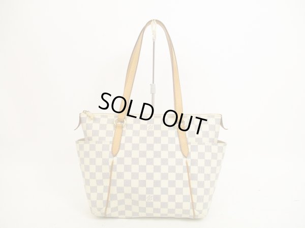 Photo1: LOUIS VUITTON Azur Leather White Tote&Shoppers Bag Totally PM #4611