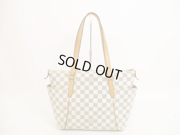 Photo2: LOUIS VUITTON Azur Leather White Tote&Shoppers Bag Totally PM #4611