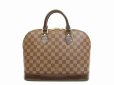 Photo1: LOUIS VUITTON Damier Leather Brown Hand Bag Purse Alma PM #4616 (1)