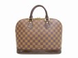 Photo2: LOUIS VUITTON Damier Leather Brown Hand Bag Purse Alma PM #4616 (2)