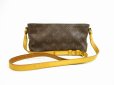 Photo1: LOUIS VUITTON Monogram Leather Brown Cross-body Bag Purse Trotteur #4620 (1)