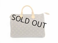 LOUIS VUITTON Monogram Leather Brown Hand Bag Purse Speedy35 #4628