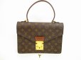 Photo1: LOUIS VUITTON Monogram Leather Brown Hand Bag Purse Concorde #4634 (1)