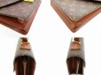 Photo6: LOUIS VUITTON Monogram Leather Brown Hand Bag Purse Concorde #4634