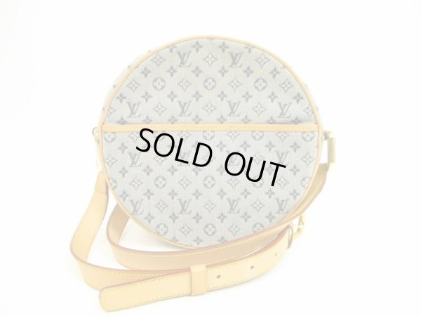 Photo1: LOUIS VUITTON Monogram Mini Canvas Blue Cross-body Bag Jeanne GM #4636