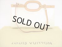 LOUIS VUITTON Vernis Patent Leather Ivory Hand Bag Roxbury Drive 2Way #4637