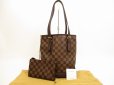 Photo1: LOUIS VUITTON Damier Leather Brown Tote&Shoppers Marais w/Pouch #4638 (1)