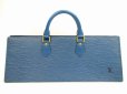 Photo2: LOUIS VUITTON Epi Leather Blue Hand Bag Purse Sac Triangle #4644 (2)