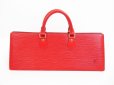 Photo1: LOUIS VUITTON Epi Leather Red Hand Bag Purse Sac Triangle #4651 (1)