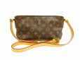 Photo1: LOUIS VUITTON Monogram Leather Brown Cross-body Bag Purse Trotteur #4657 (1)