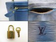 Photo9: LOUIS VUITTON Epi Leather Blue Hand Bag Cosmetic Bag Cannes #4659