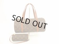 LOUIS VUITTON Monogram Leather Brown Hand Bag Papillon 30 w/Pouch #4672