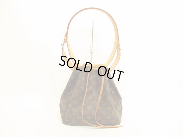 Photo1: LOUIS VUITTON Monogram Leather Brown Shoulder Bag Purse Petite Noe #4676