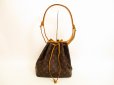 Photo1: LOUIS VUITTON Monogram Leather Brown Shoulder Bag Purse Petite Noe #4681 (1)