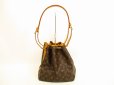 Photo2: LOUIS VUITTON Monogram Leather Brown Shoulder Bag Purse Petite Noe #4681 (2)