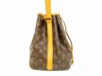 Photo3: LOUIS VUITTON Monogram Leather Brown Shoulder Bag Purse Petite Noe #4681