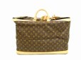 Photo2: LOUIS VUITTON Monogram Leather Brown Duffle Bag Hand Bag Cruiser Bag 50 #4685 (2)