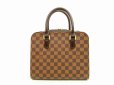 Photo2: LOUIS VUITTON Damier Leather Brown Hand Bag Purse Triana #4686 (2)