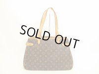 LOUIS VUITTON Monogram Leather Brown Tote Bag Batignolles Horizontal #4693