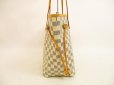 Photo3: LOUIS VUITTON Azur Leather White Tote&Shoppers Bag Neverfull MM #4694