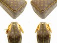 Photo6: LOUIS VUITTON Monogram Leather Brown Hand Bag Boring Vanity Deauville #4728