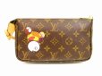 Photo2: LOUIS VUITTON Monogram Leather Brown Murakami Panda Accessories Pouch #4732 (2)